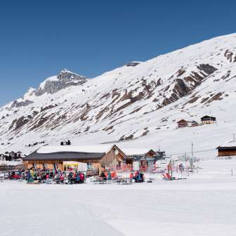 Die Skihütte in Avers-Juppa direkt beim Skilift