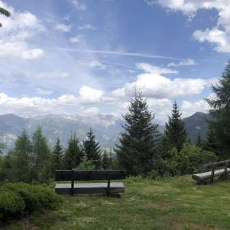 Aussicht von der Feuerstelle Bruchalp Tschappina