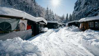 Der Camping Rania im Winter