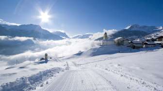 Schlittelweg in Mathon am Schamserberg