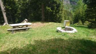 Feuerstelle Abzweigung Valle di Lei Avers