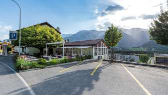 Die Pizzeria Bernina im Sommer Die Pizzeria Bernina im Sommer