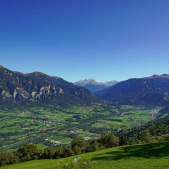 Aussicht vom Lesebänkli Präz