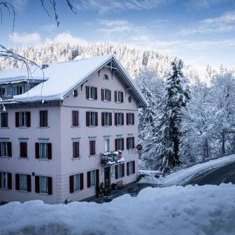 Das Restaurant Beverin im Winter