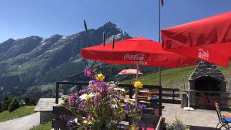 Das Summerbeizli Solaria in der Obergmeind am Heinzenberg