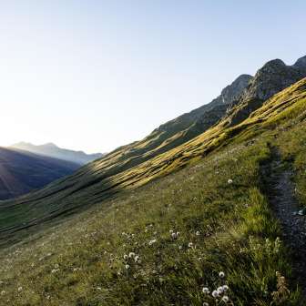 Avers Juf bei Sonnenuntergang