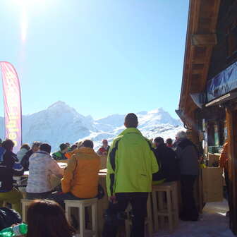 Die Aussicht auf den Piz Beverin von der Älplibar Sarn