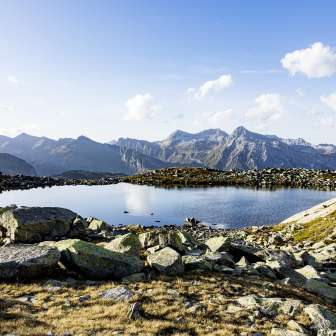 Das Bergseeli etwas oberhalb vom Splügenpass