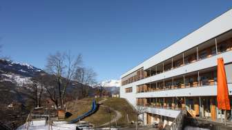 Das Restaurant Scalottas mit Spielplatz