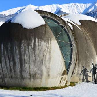 Die Steinkirche in Cazis im Winter Die Steinkirche in Cazis im Winter