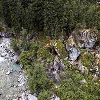 Luftaufnahme vom Magic Wood bei Ausserferrera