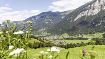 Blick vom Schamserberg nach Zillis