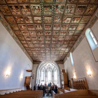 Die Holzdecke der Kirche St. Martin in Zillis-Reischen