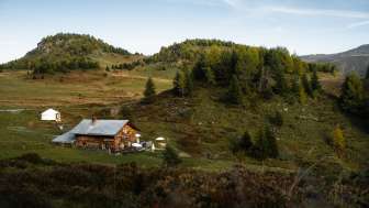 Die Skihütte Feldis im Sommer Die Skihütte Feldis im Sommer