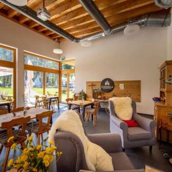 Innenbereich Restaurant TCS Camping Thusis