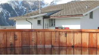 Gasthaus Alpina Ausblick aus dem Hotpot 