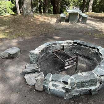 Feuerstelle Tamboboden von oben