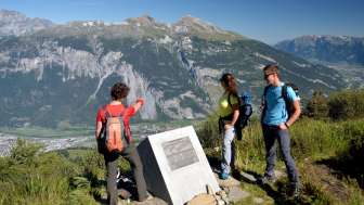 Aussicht auf das Churer Rheintal und das Calanda-Massiv