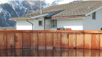 Gasthaus Alpina Ausblick aus dem Hotpot 