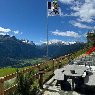 Aussicht von der Terasse vom Ustreia Orta